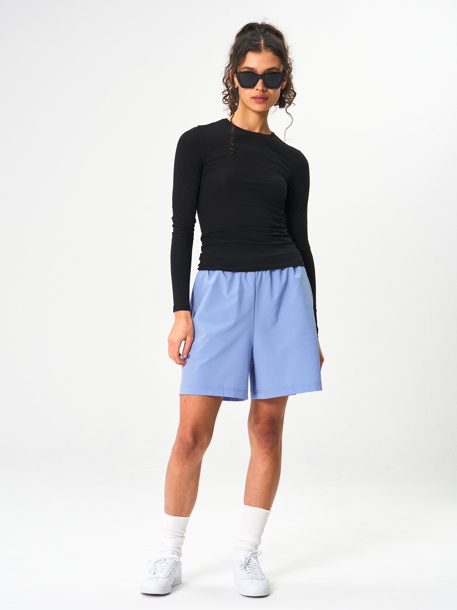 pinqponq-Active-Shorts-Pool-Blue-model-front