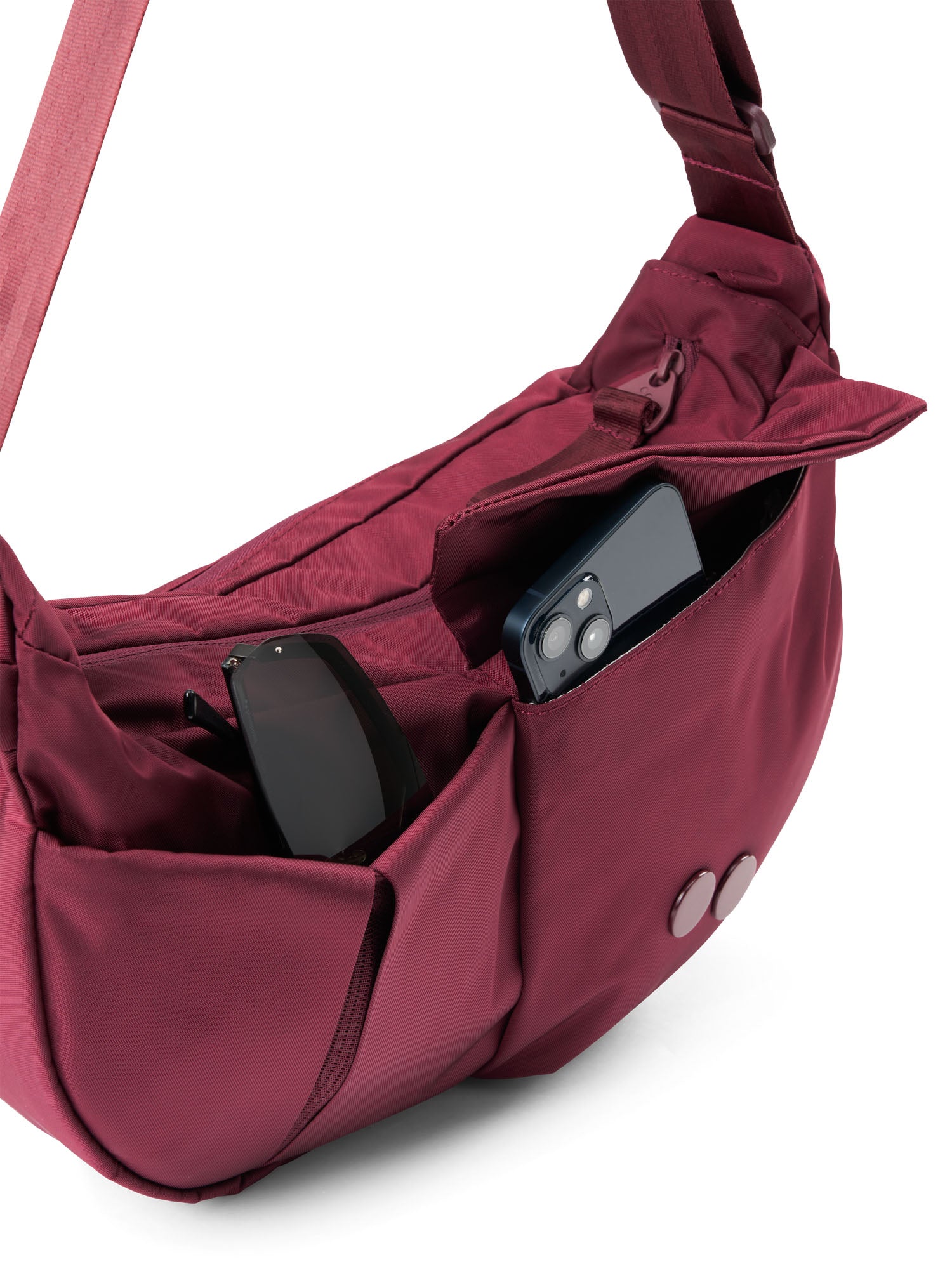 pinqponq-Krumm-Medium-Changeant-Glazed-Red-front-detail