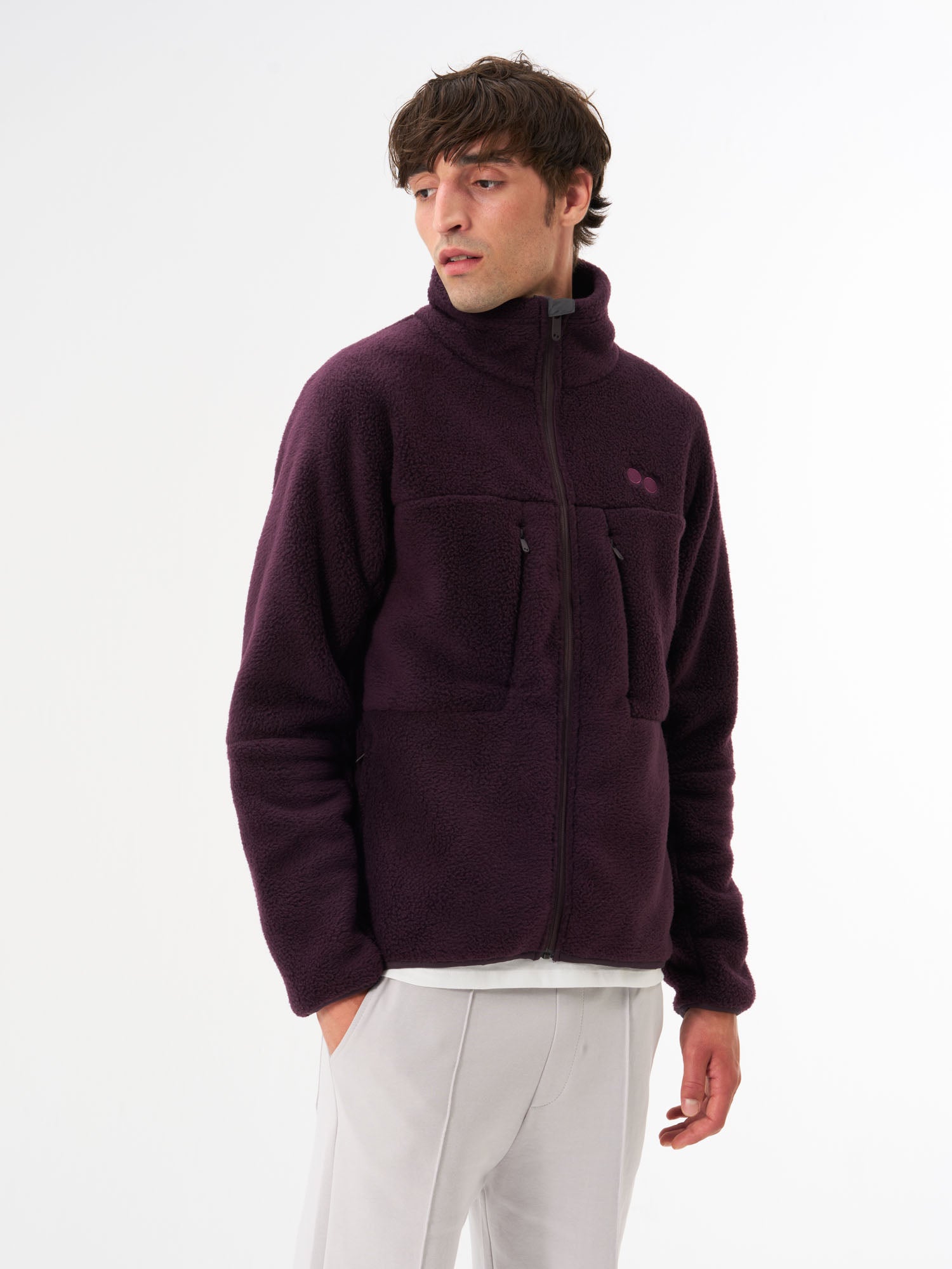 pinqponq-Fleece-Jacket-Men-Midnight-Plum-model-front