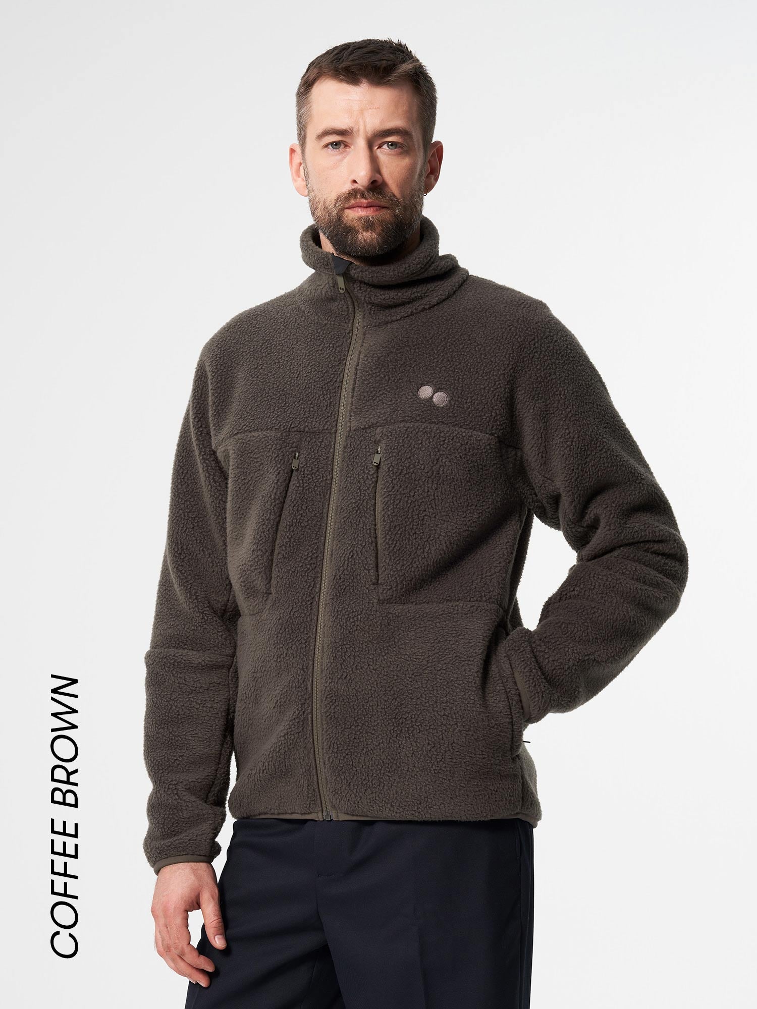 pinqponq-Fleece-Jacket-Unisex-Graphite-Grey-model-front