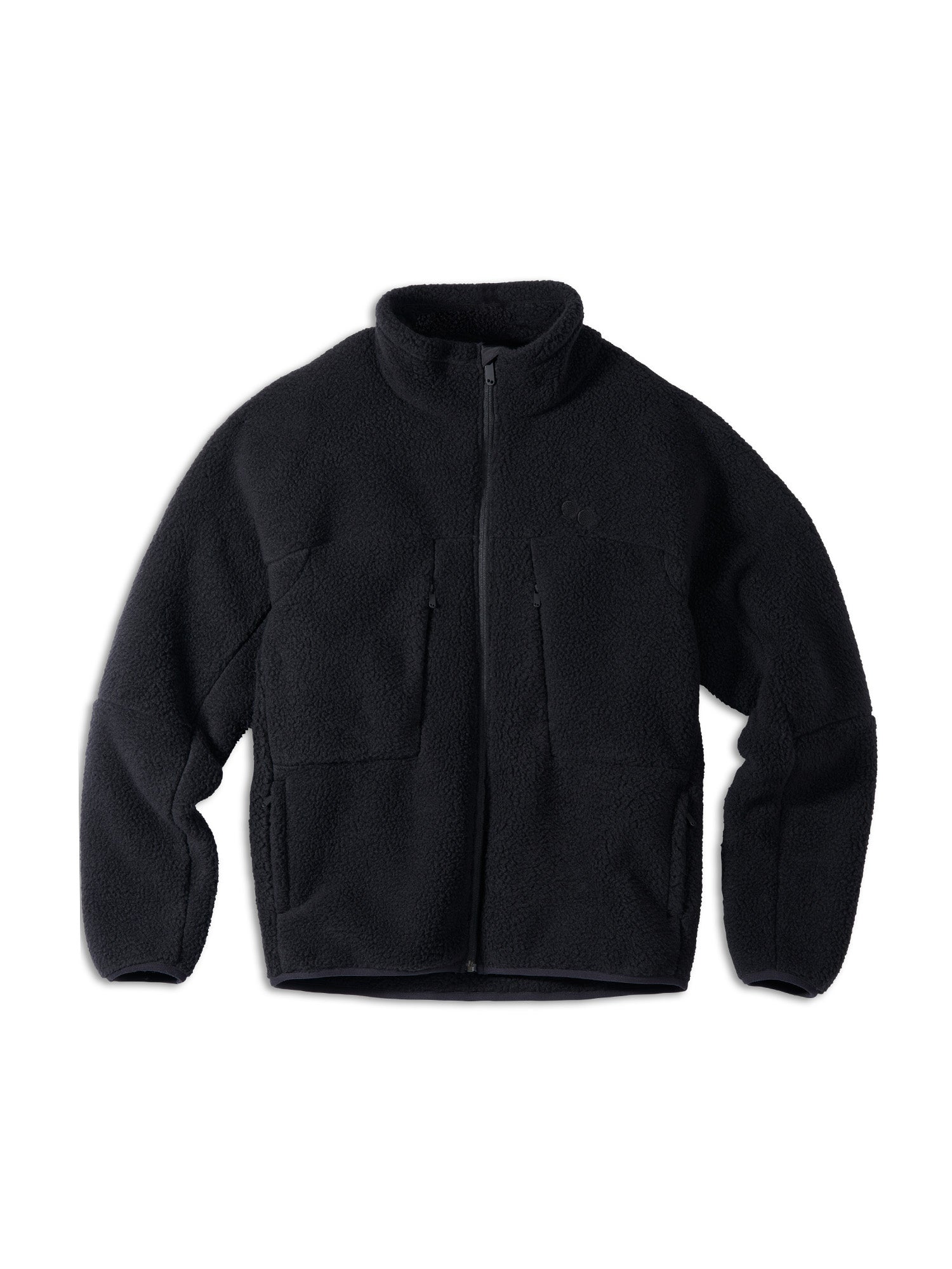 pinqponq-Fleece-Jacket-Men-Peat-Black-front
