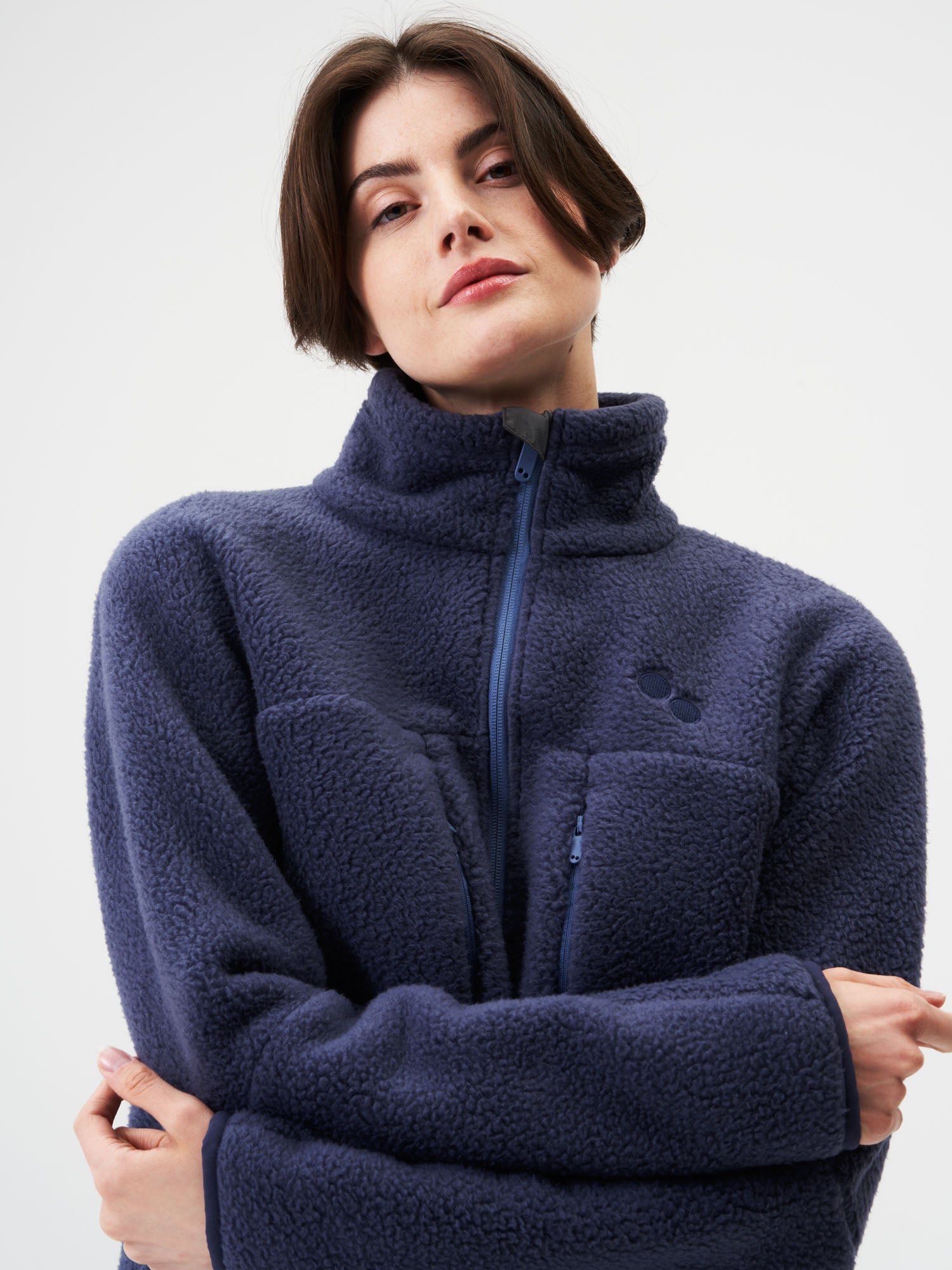pinqponq-Fleece-Jacket-Women-Future-Dusk-model-front-detail