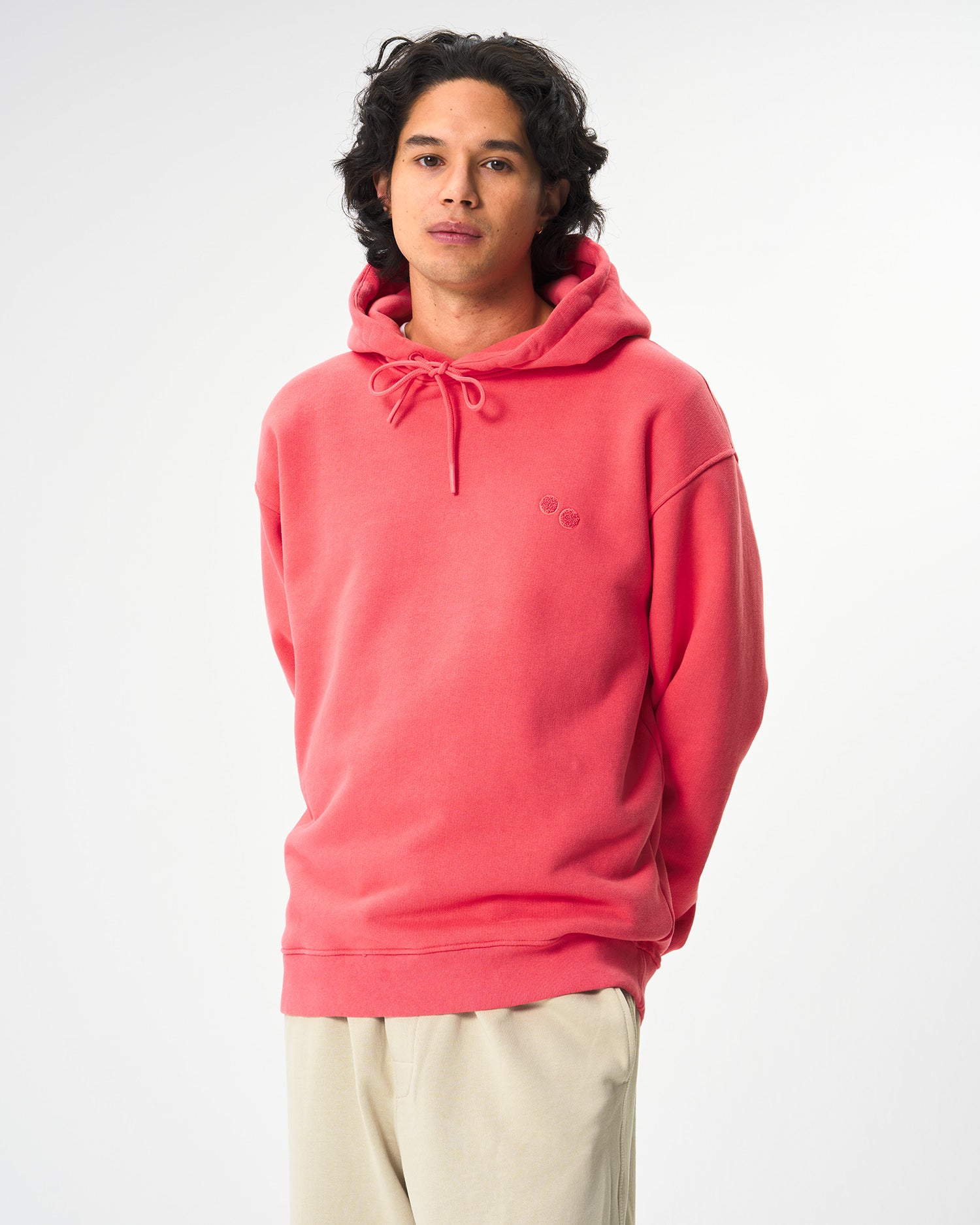 pinqponq-Hoodie-Unisex-Watermelon-Pink-model-front