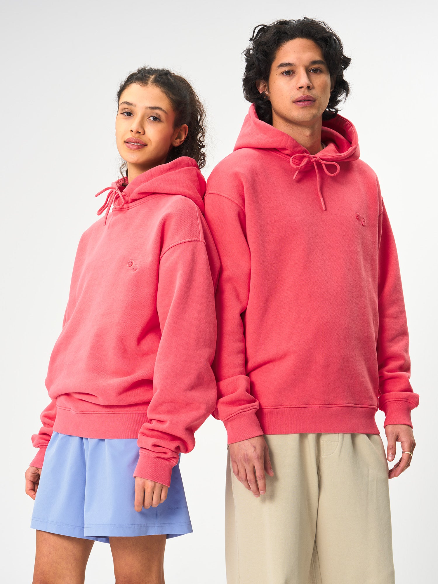 pinqponq-Hoodie-Unisex-Watermelon-Pink-models-front