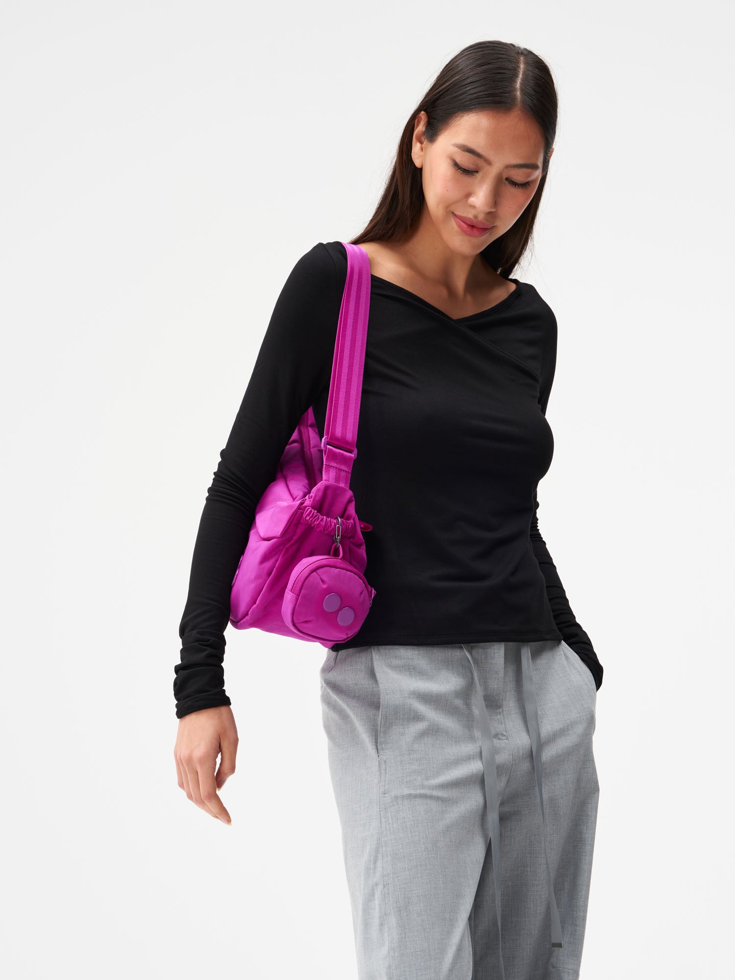 Mini Pouch - Crinkle Fuchsia