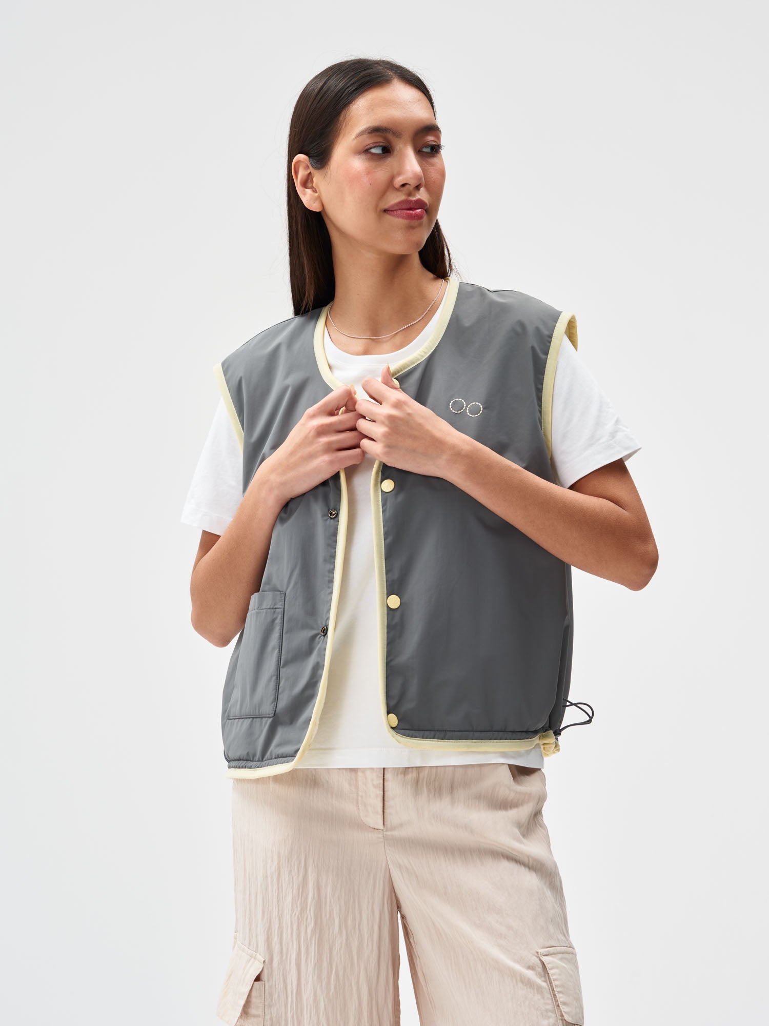 Reversible Fleece Vest - Butter Cream Yellow (Female)