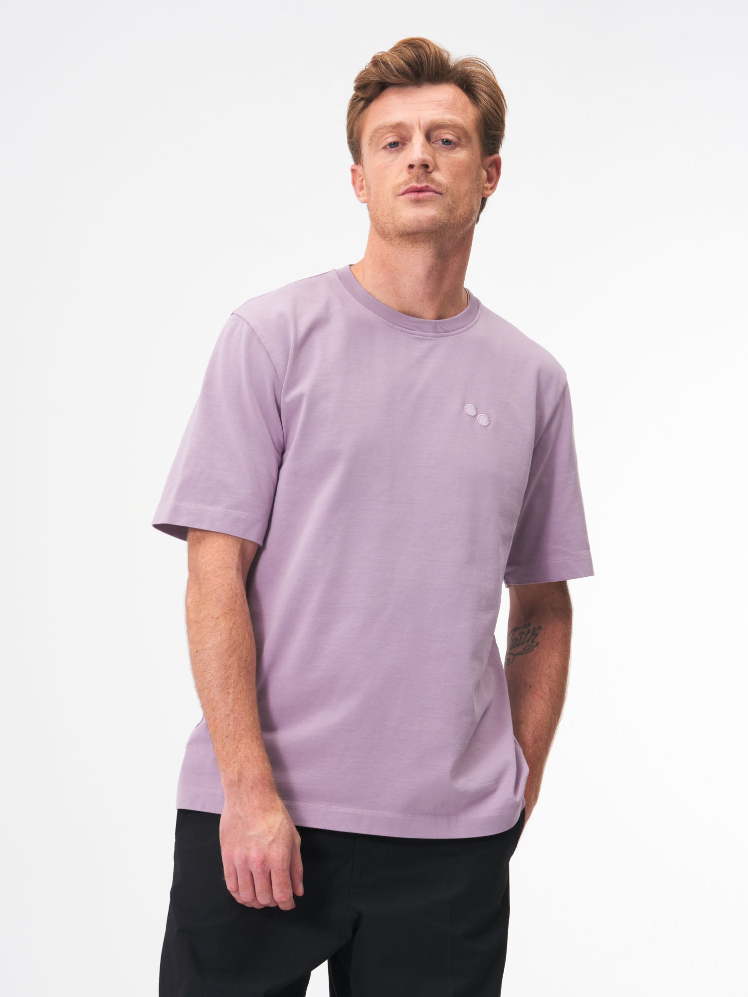 T-Shirt Cotton Graphic - Dusted Flowers Lilac (Male)