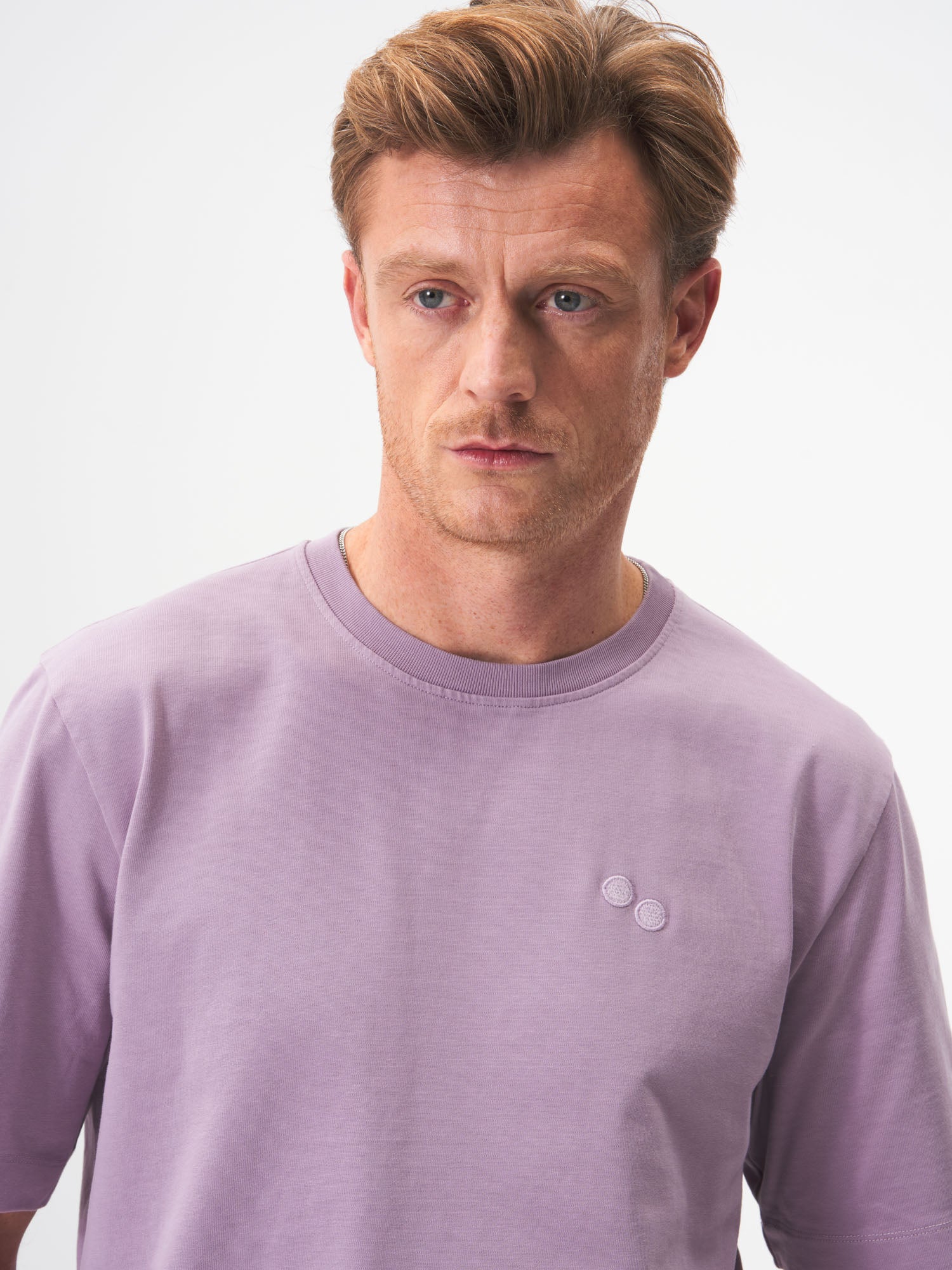 T-Shirt Cotton Graphic - Dusted Flowers Lilac (Male)