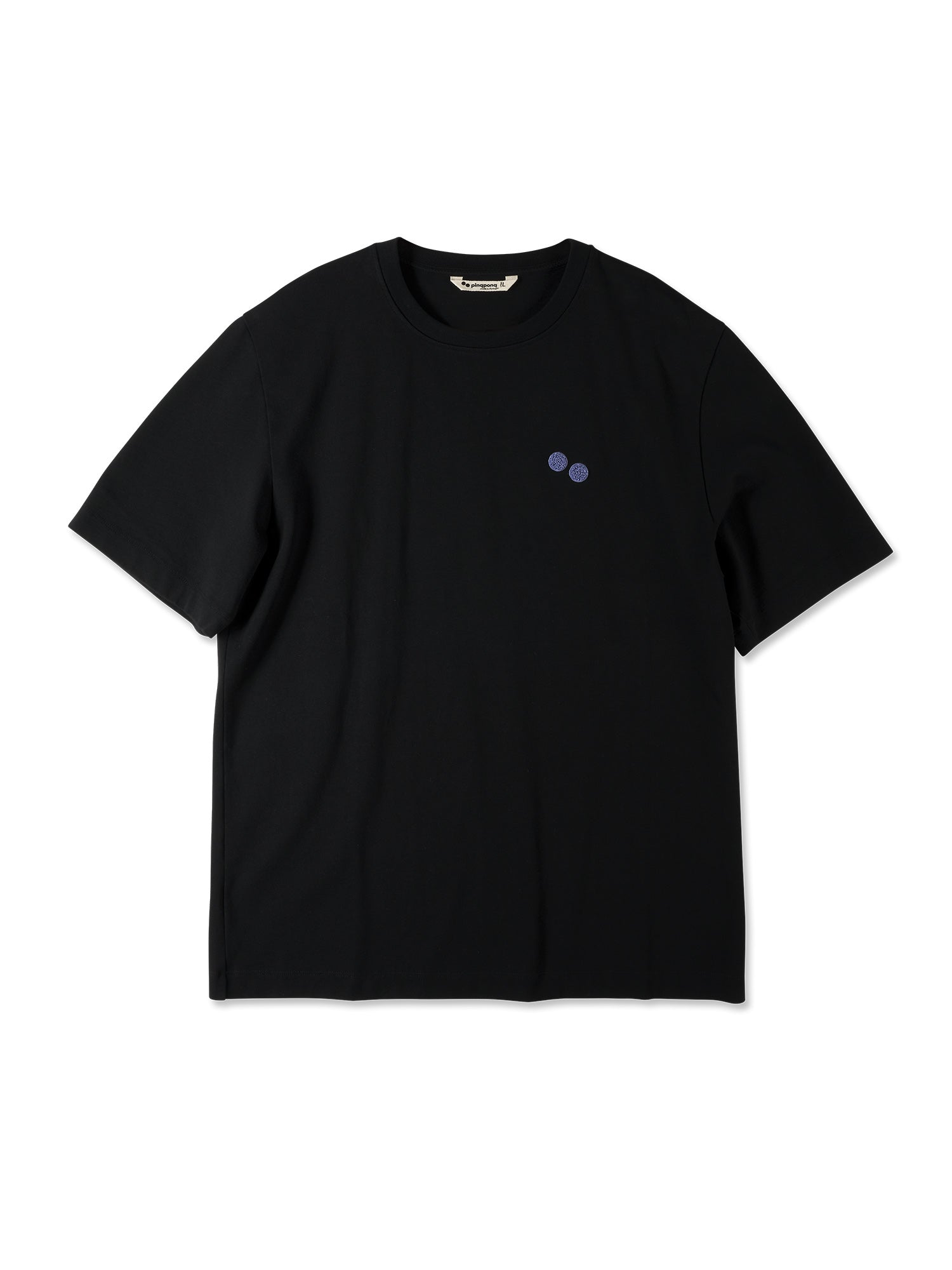 pinqponq-Tshirt-Cotton-Graphic-Men-Black-Frottee-Pool-front