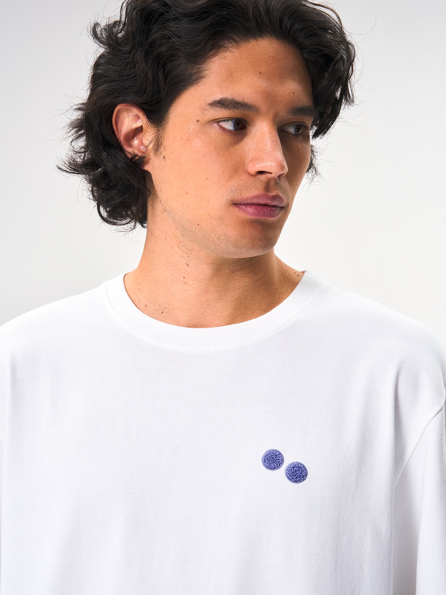 pinqponq-Tshirt-Cotton-Graphic-Men-Dandelion-White-Resort-model-front-detail