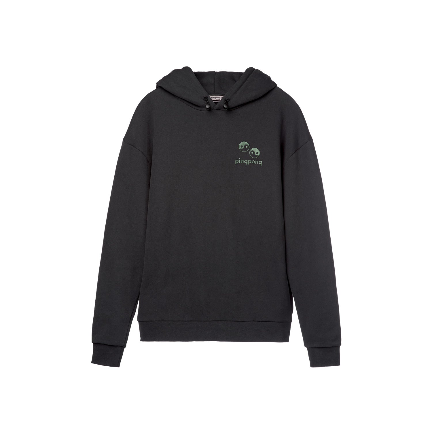 pinqponq-Hoodie-Peat-Black-Yin-Yang-front