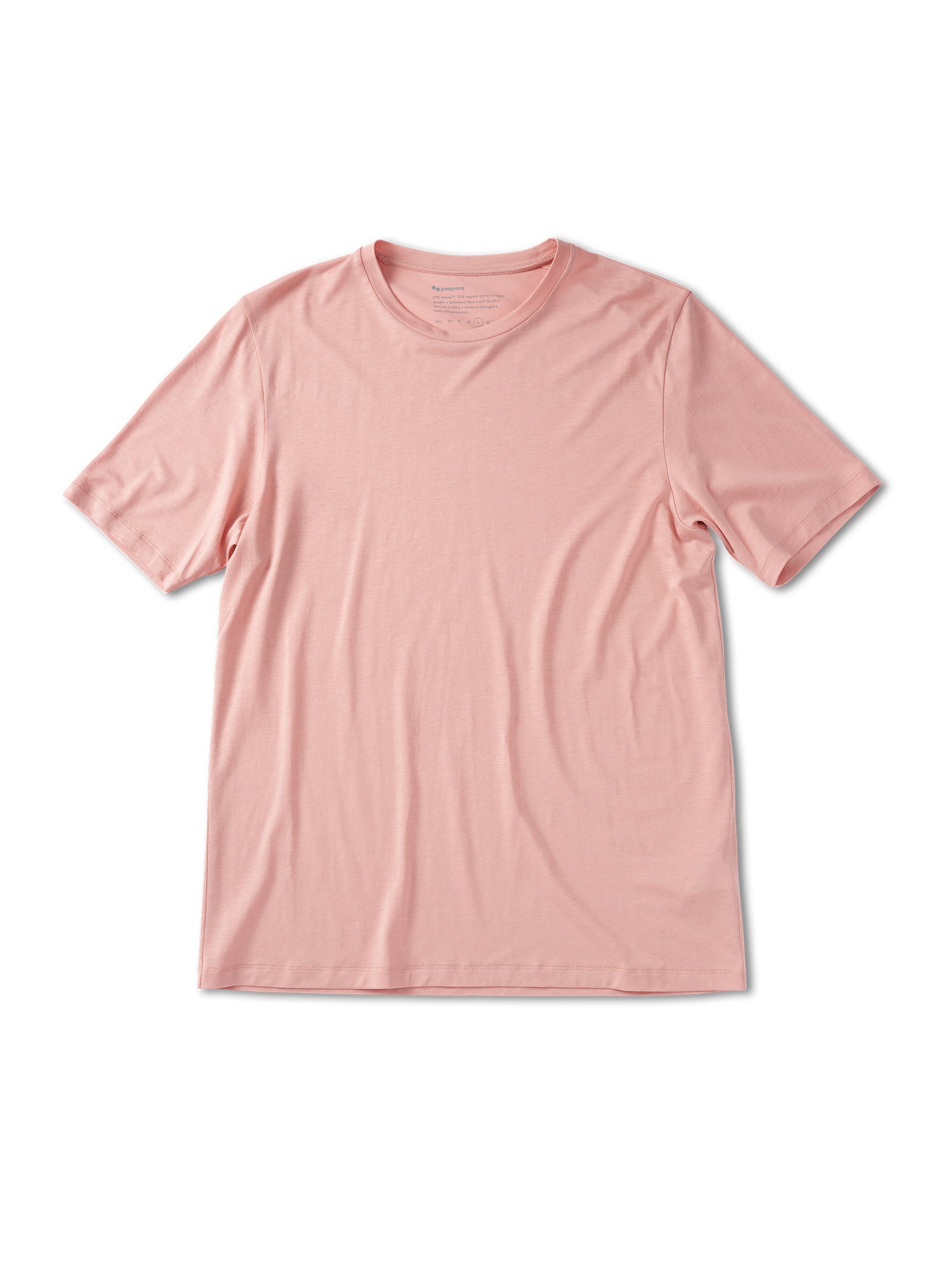 pinqponq-Tshirt-Tencel-Cotton-Men-Iconic-Wooden-Pink-front