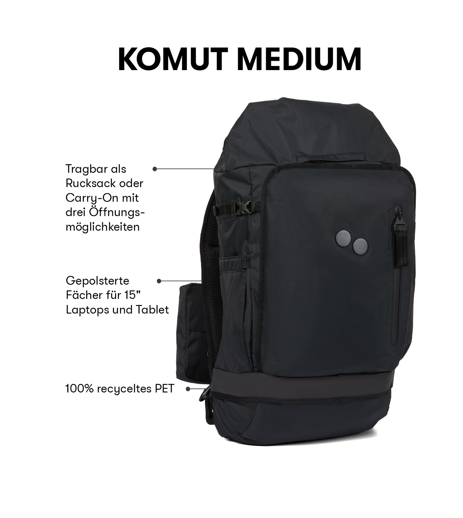 Pinqponq Rucksack Recyceltes Material Urban Backpack Pinqponq Blok