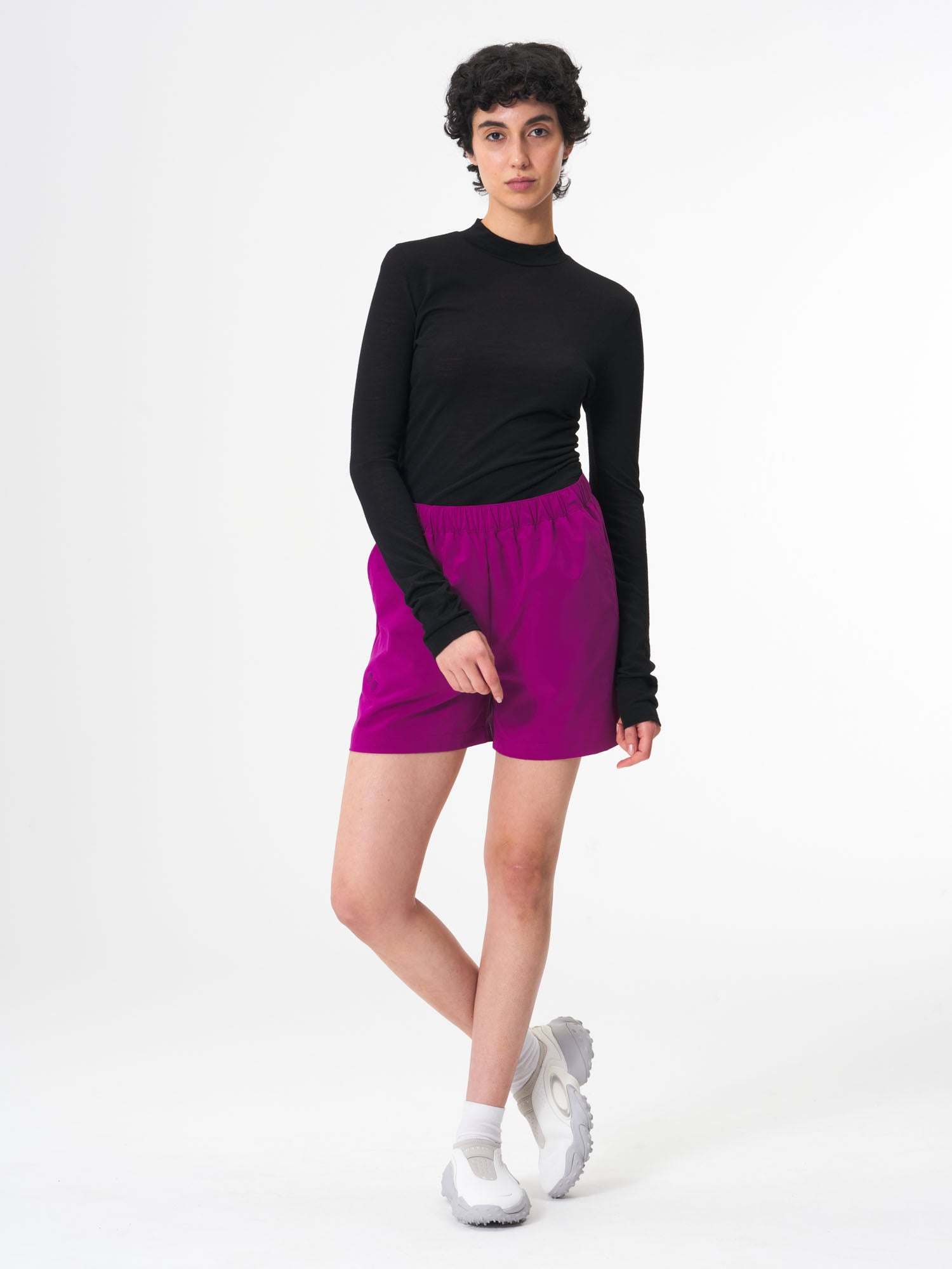 pinqponq-Active-Shorts-Radiant-Fuchsia-model-female-front