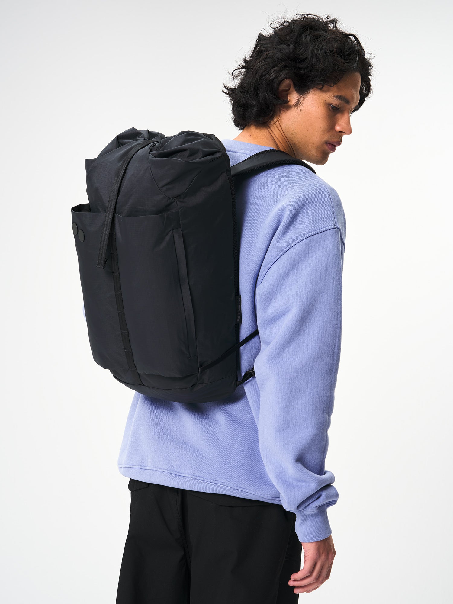 pinqponq-backpack-Dukek-Pure-Black-model-front