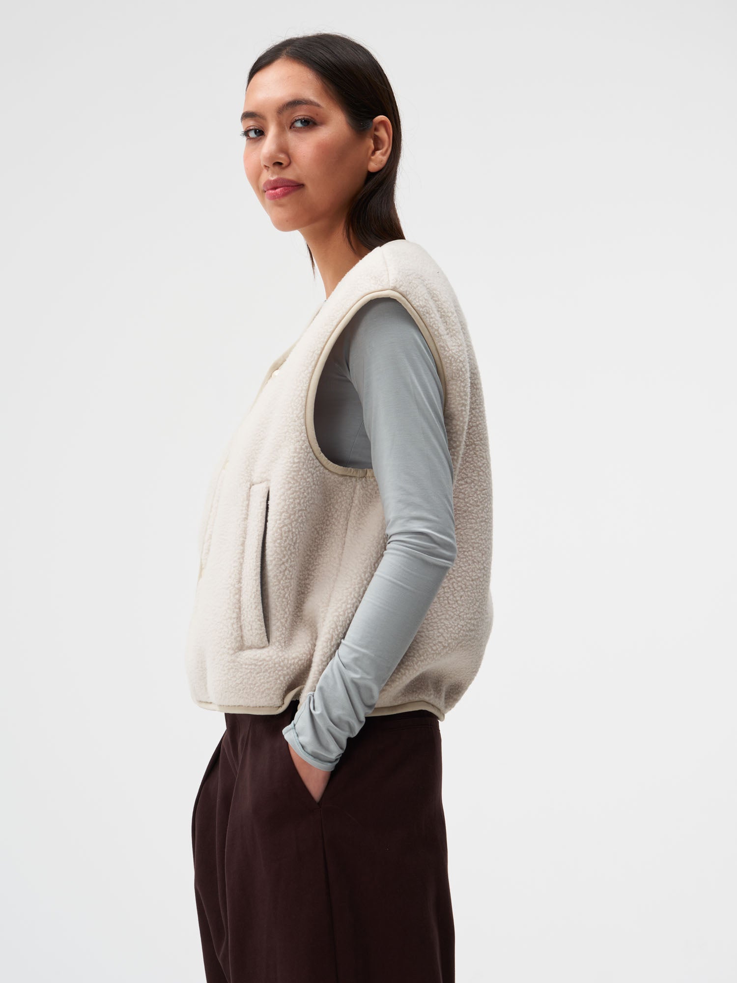 Fleece Vest - Cliff Beige (Female)