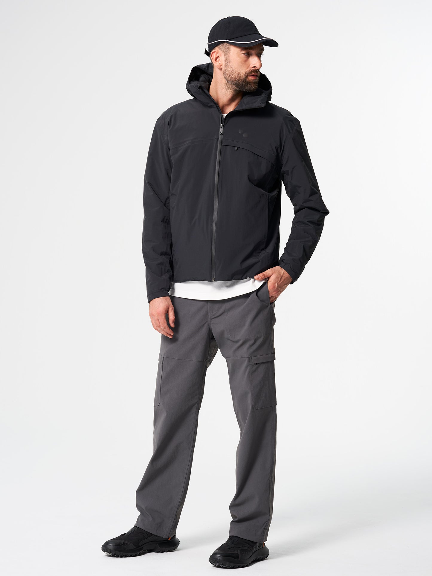 pinqponq-Hoodie-Jacket-Men-Peat-Black-model-front