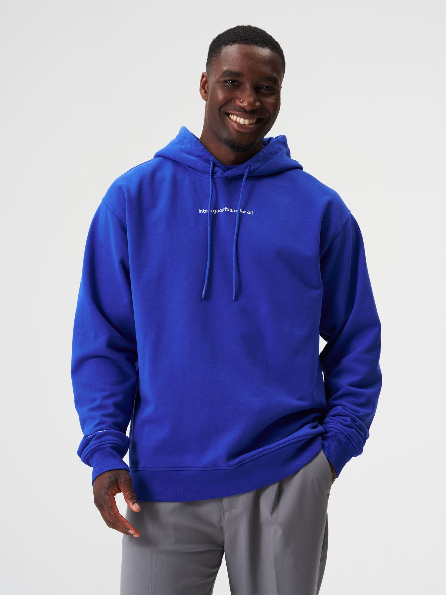 pinqponq-Hoodie-Unisex-Future-Blue-model-front