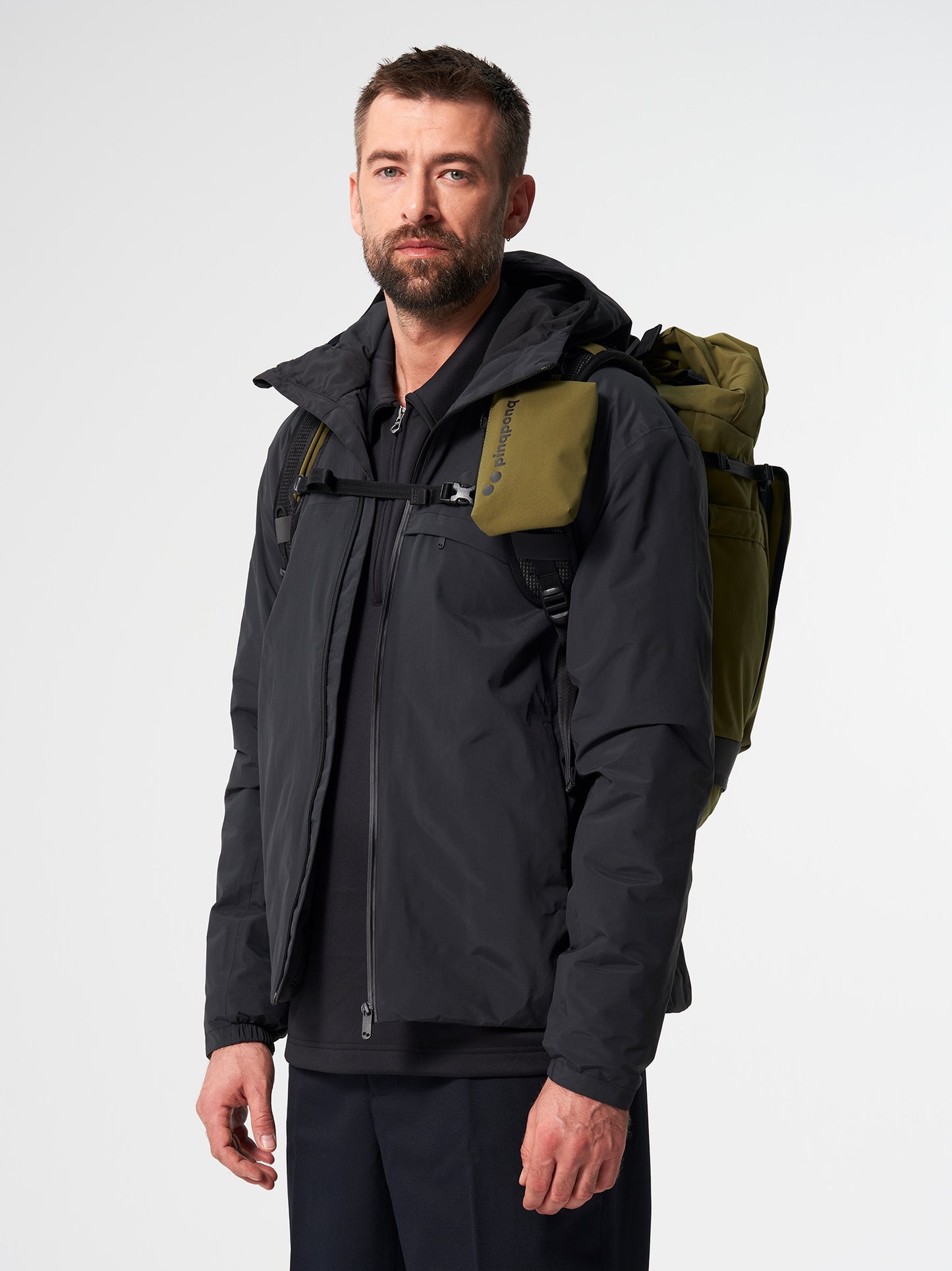 pinqponq-Komut-Medium-Solid-Olive-model-front