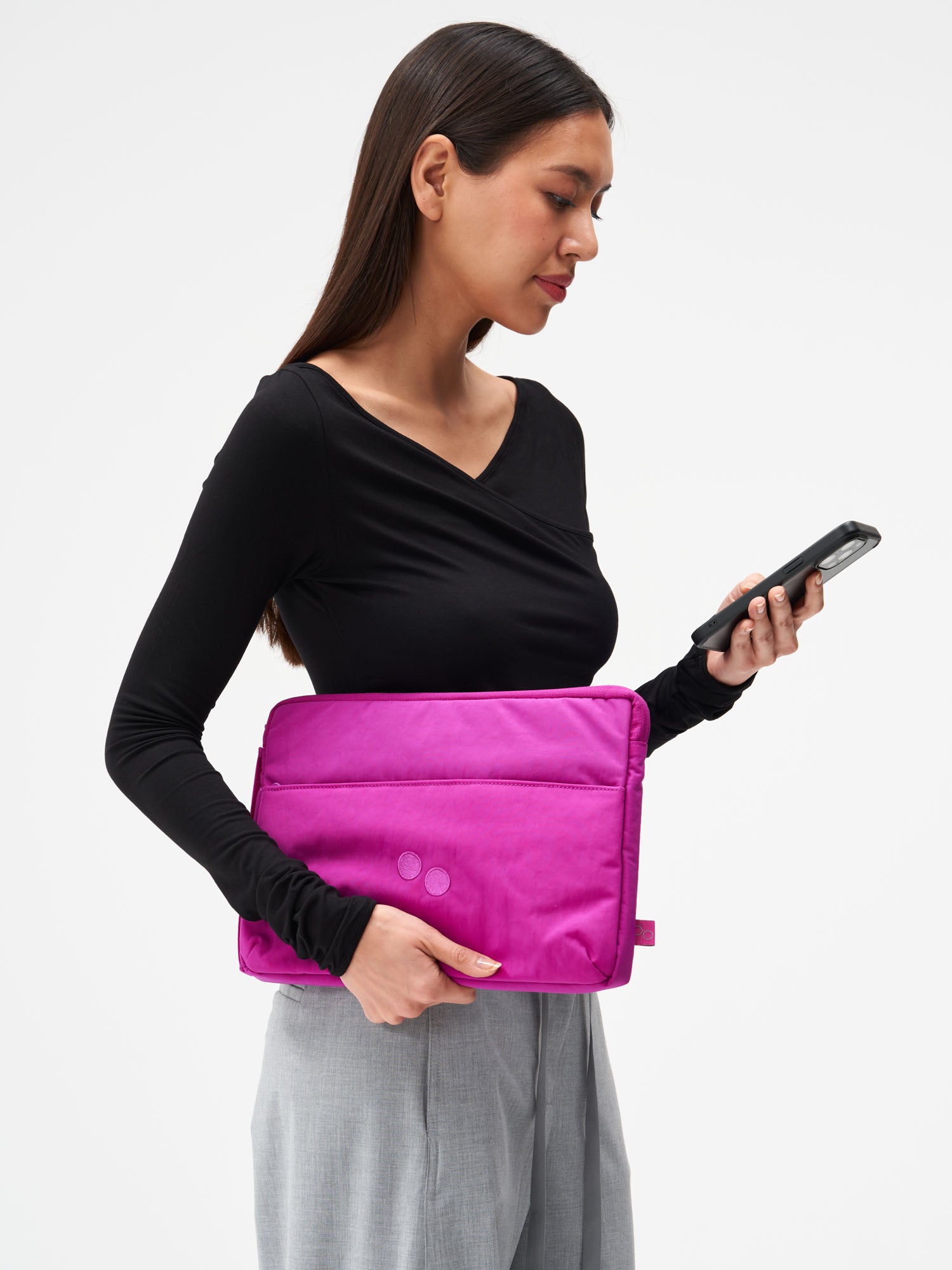 Laptop Sleeve 14 - Crinkle Fuchsia