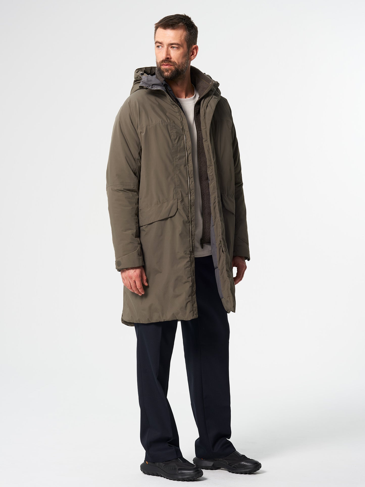 pinqponq-Parka-Unisex-Coffee-Brown-model-front