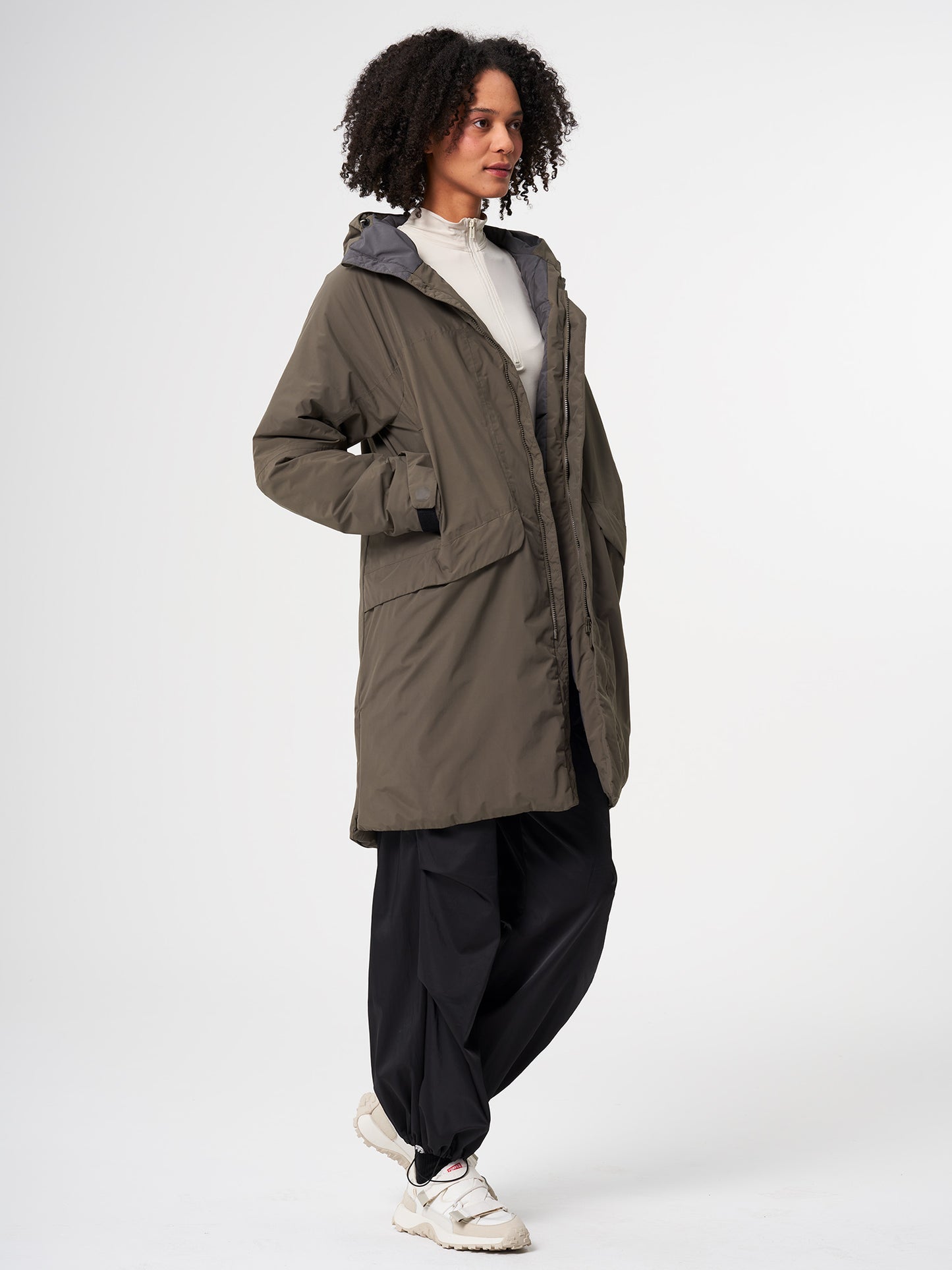 pinqponq-Parka-Unisex-Coffee-Brown-model-front