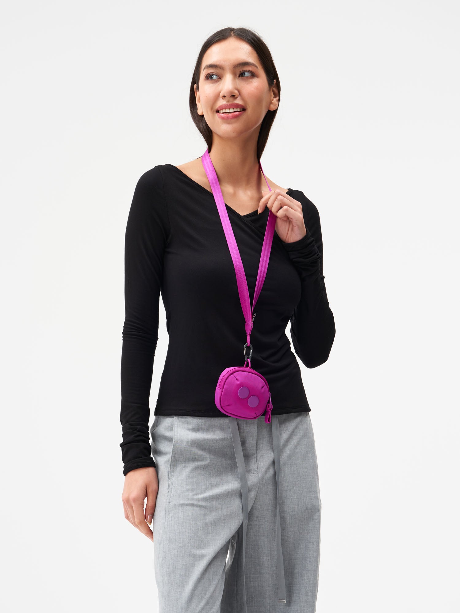 Mini Pouch - Crinkle Fuchsia