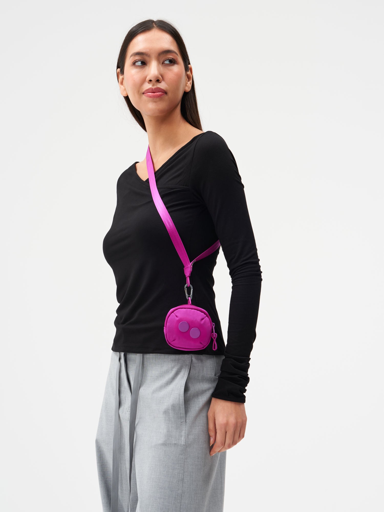 Mini Pouch - Crinkle Fuchsia