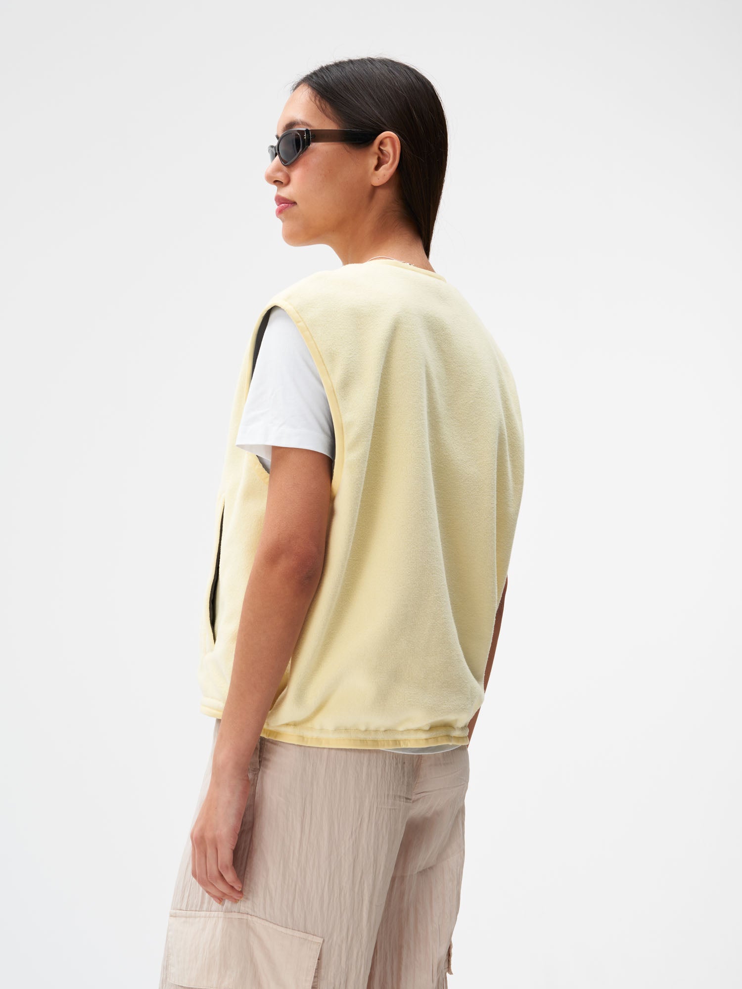 Reversible Fleece Vest - Butter Cream Yellow (Female)