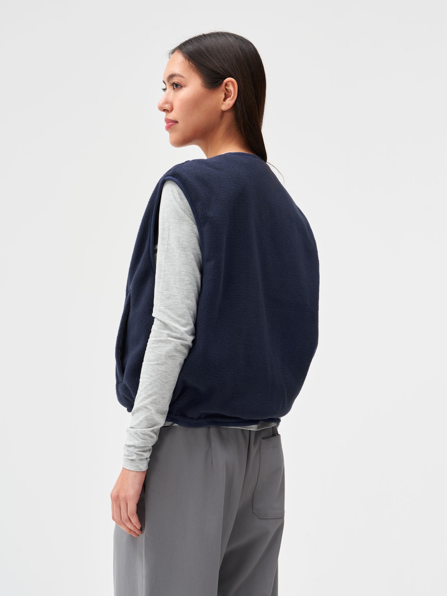 Reversible Fleece Vest - Fjord Navy (Female)