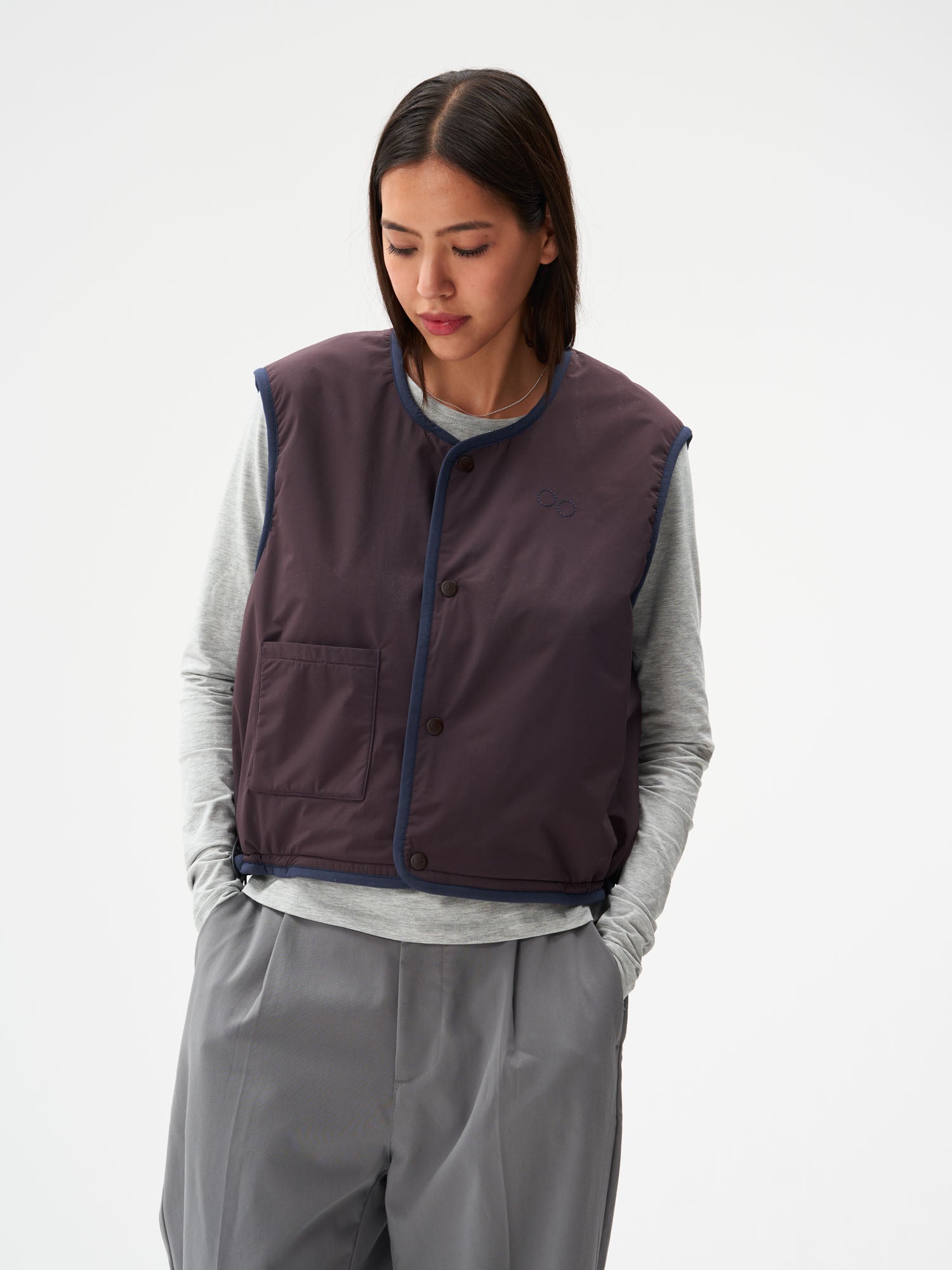 Reversible Fleece Vest - Fjord Navy (Female)
