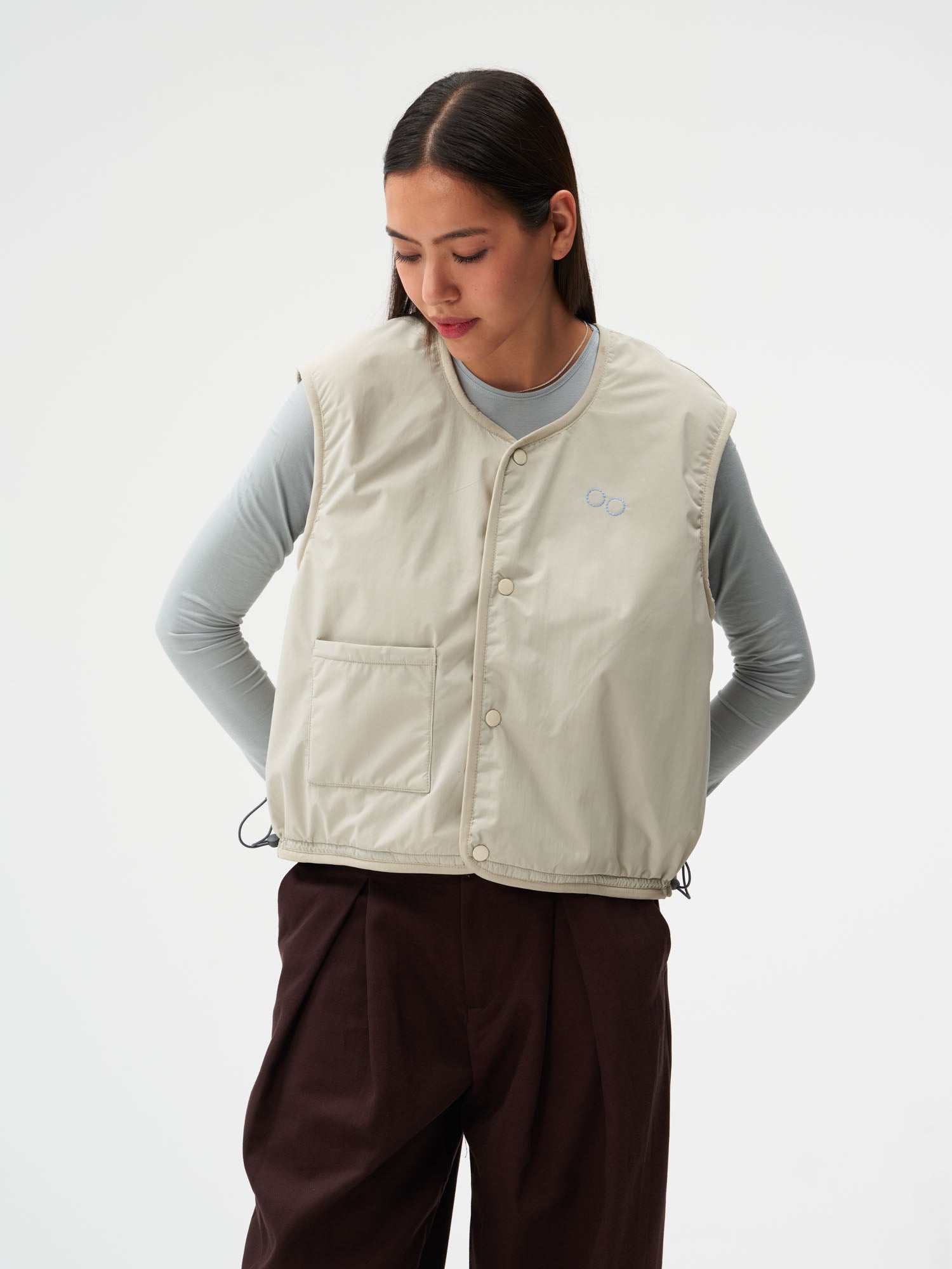 Reversible Fleece Vest - Cliff Beige (Female)