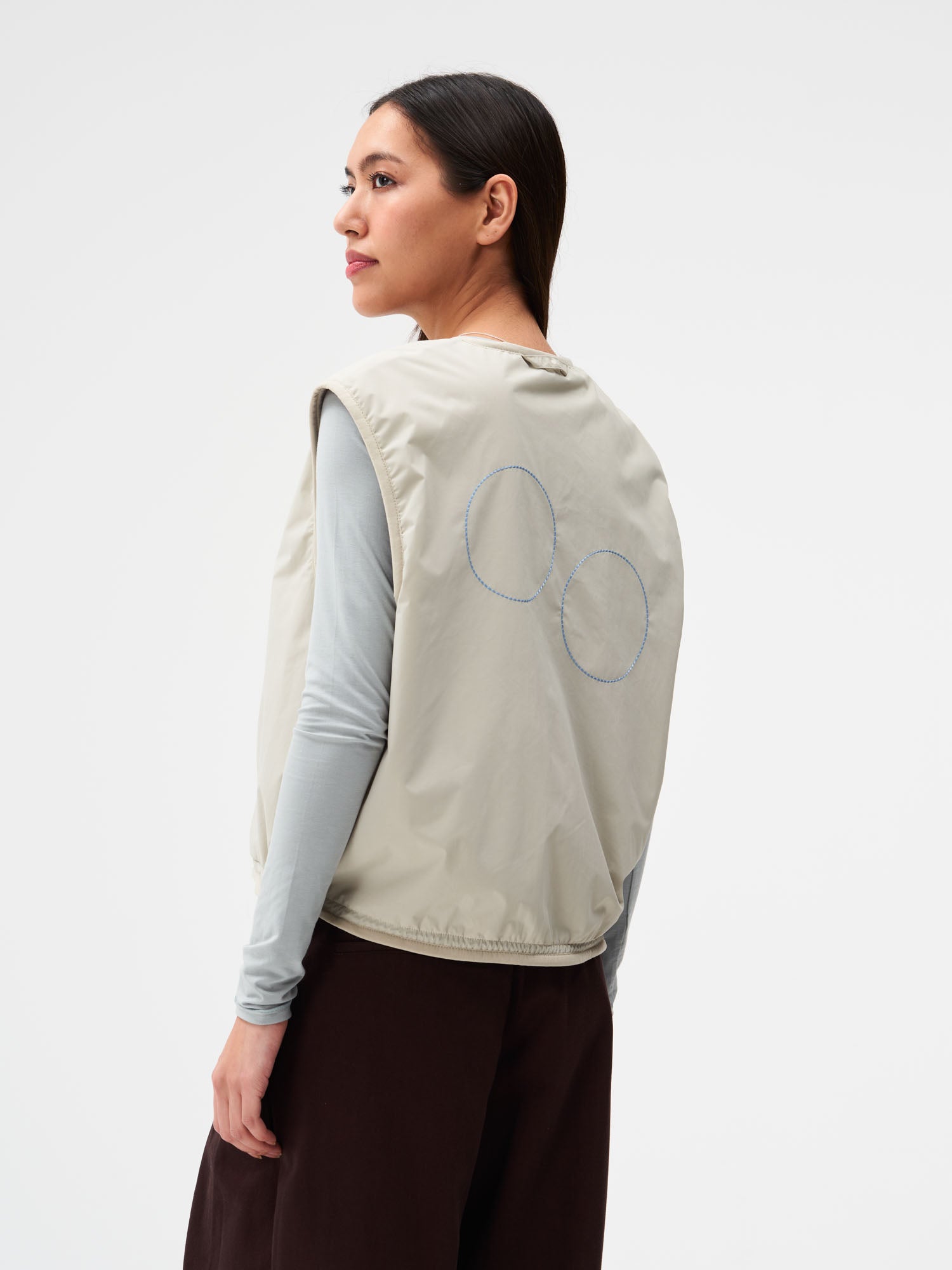 Reversible Fleece Vest - Cliff Beige (Female)