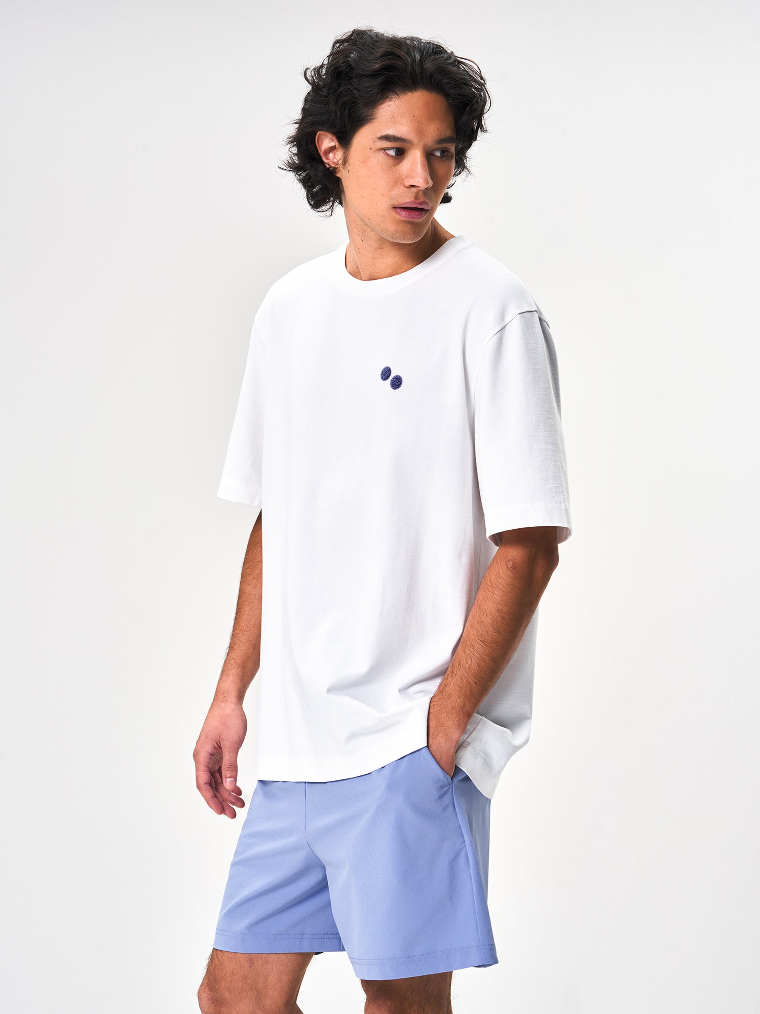 pinqponq-Tshirt-Cotton-Graphic-Men-Dandelion-White-Resort-model-front