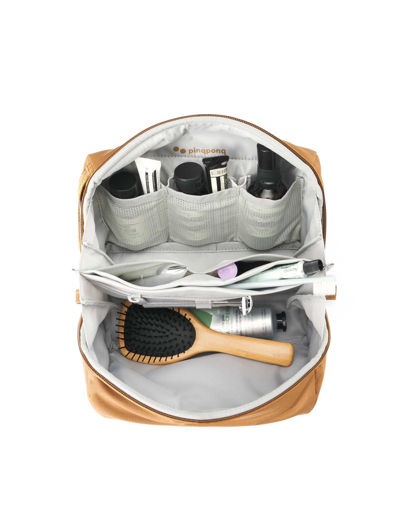 pinqponq-Washbag-Ginger-Biscuit-openshot