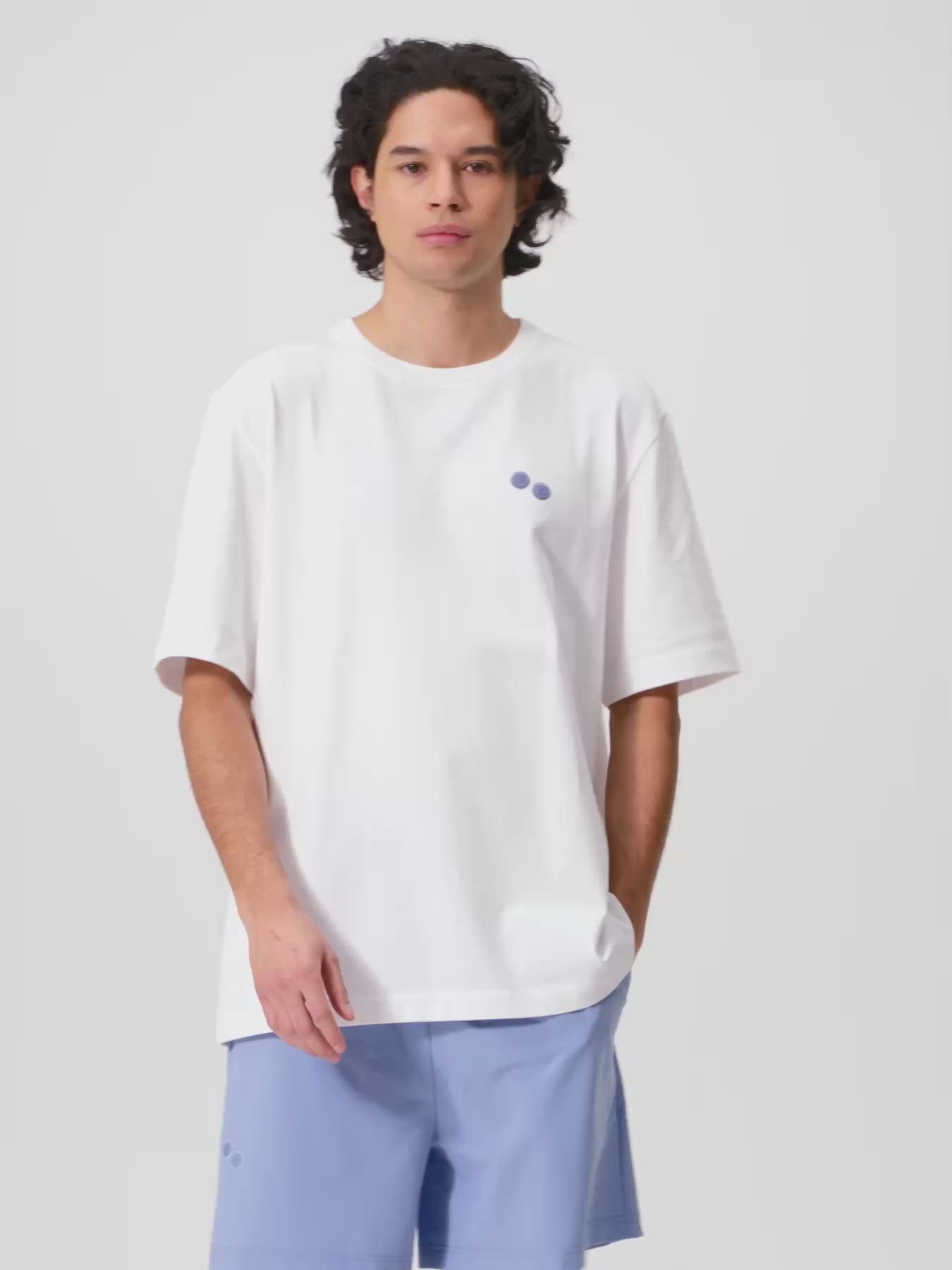pinqponq-Tshirt-Cotton-Graphic-Men-Dandelion-White-Resort-model-video