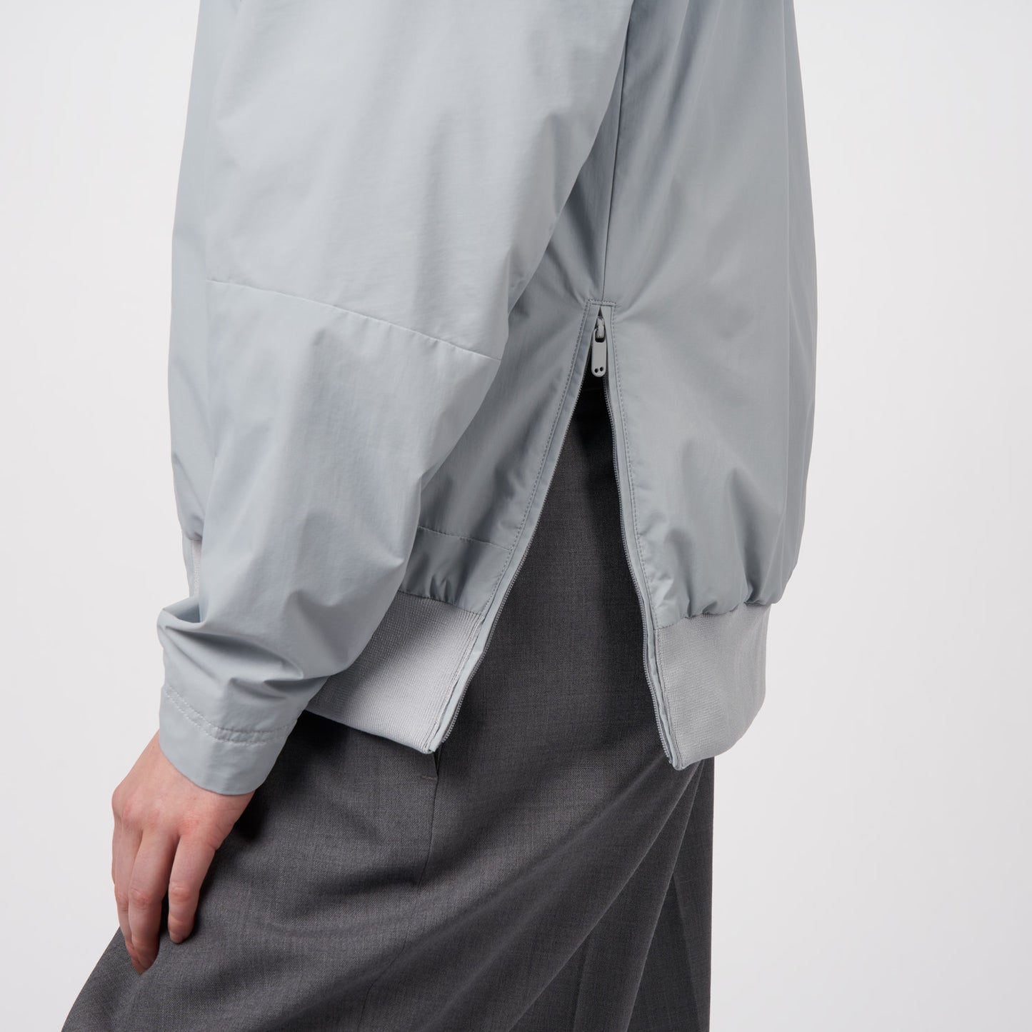 pinqponq-Bomber-Jacket-Unisex-Iced-Grey-model-side
