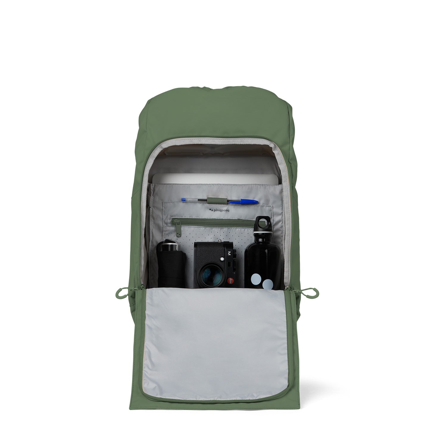 pinqponq-backpack-Kalm-Forester-Olive-open