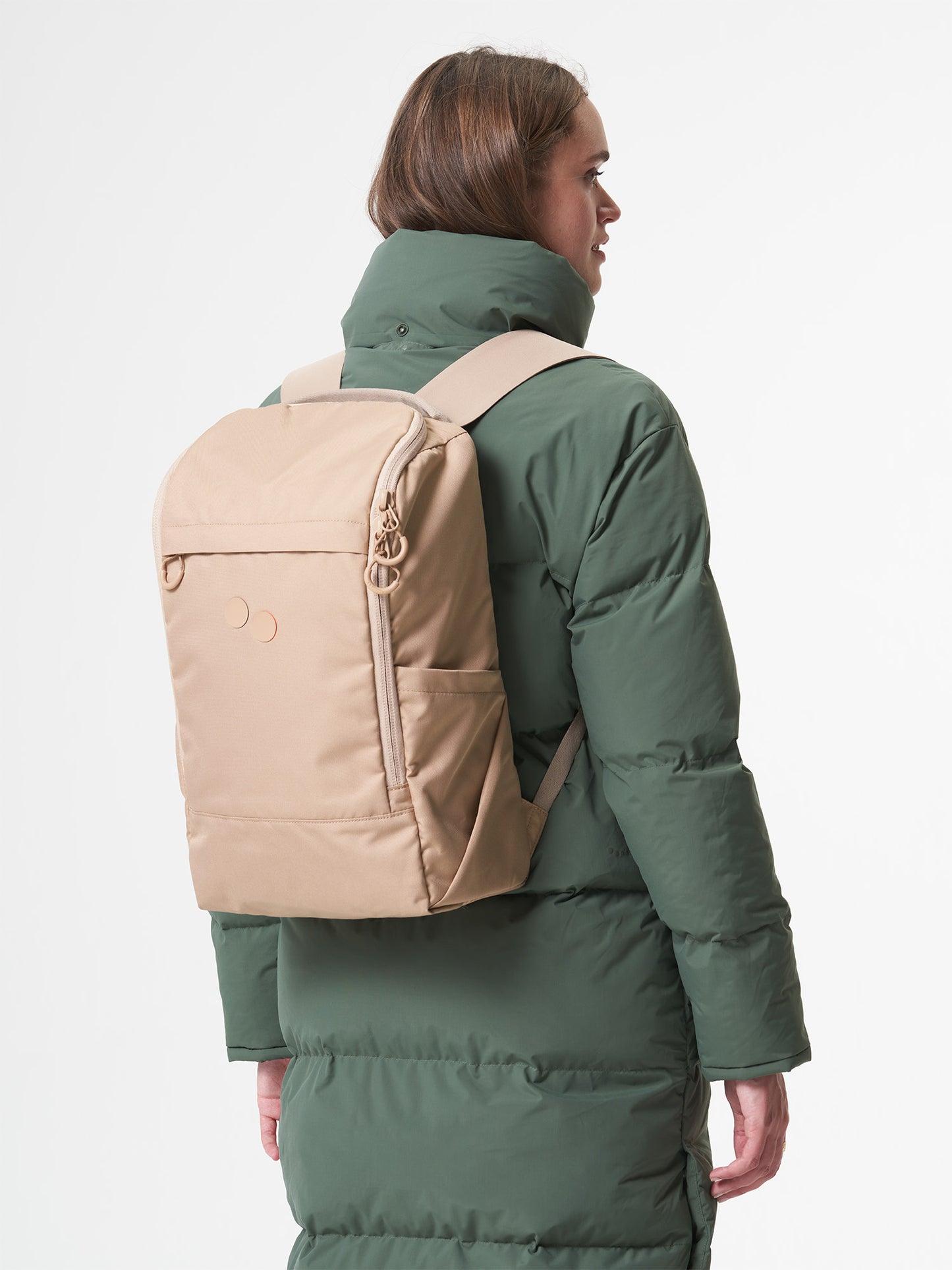 pinqponq-backpack-Purik-Caramel-Khaki-model-front