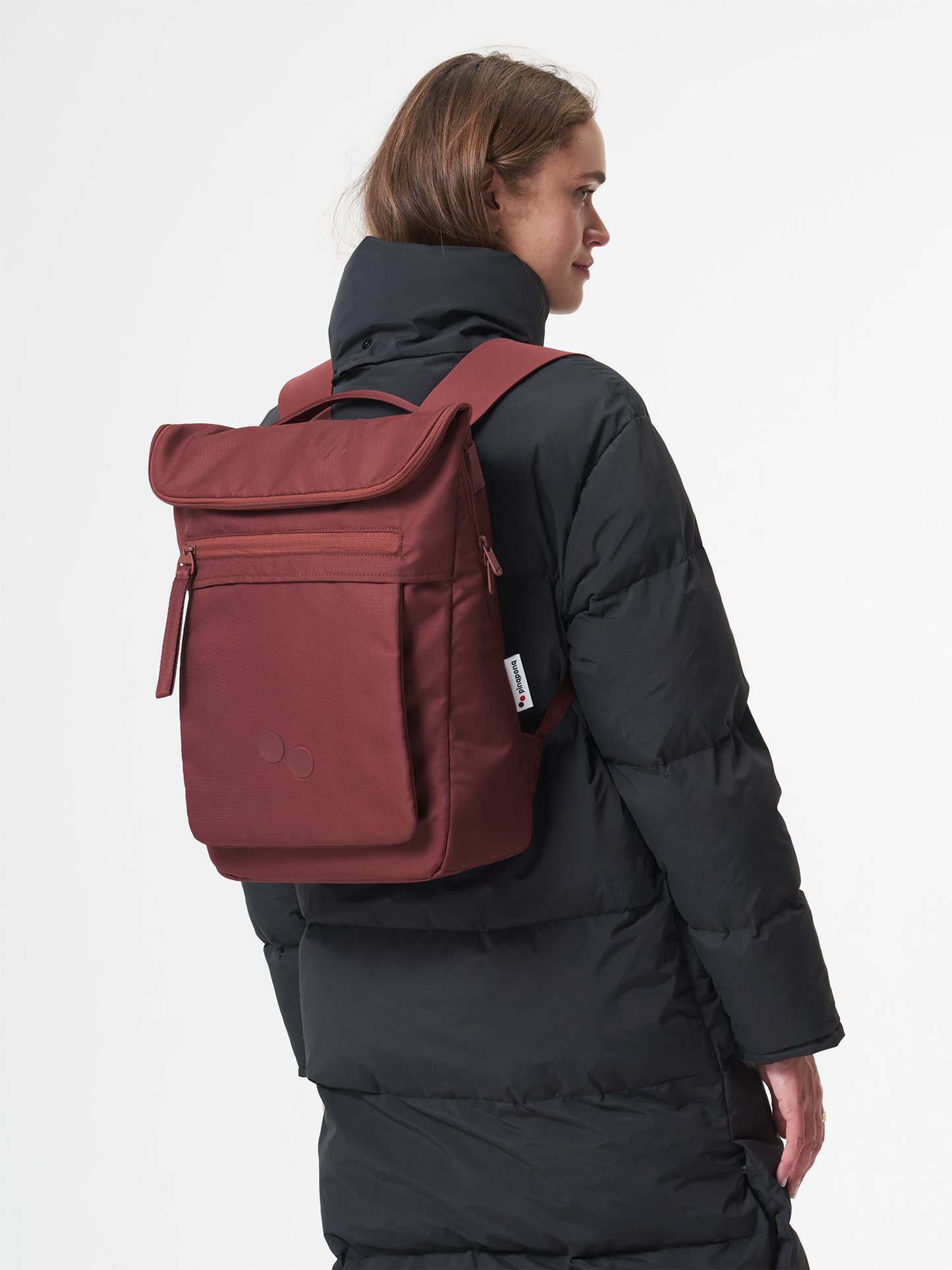 pinqponq-backpack-Klak-Pinot-Red-model-front