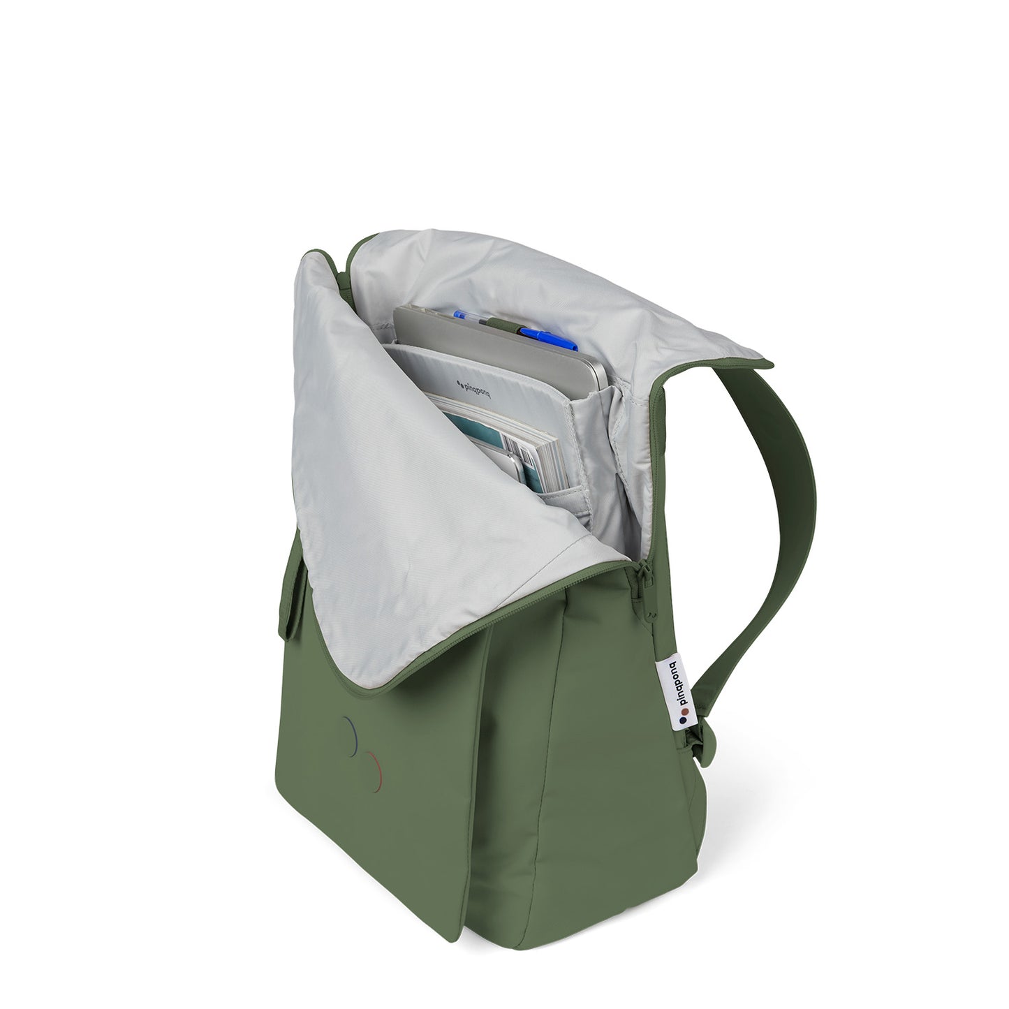 pinqponq-bakpack-Klak-Forester-Olive-open